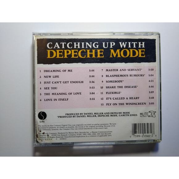 Catching Up With Depeche Mode CD 1985 Sire 1st press New Wave Synth-Pop Electro - Picture 3 of 3